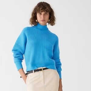 NWT J. Crew Ribbed Turtleneck Sweater In Stretch Yarn Size Large